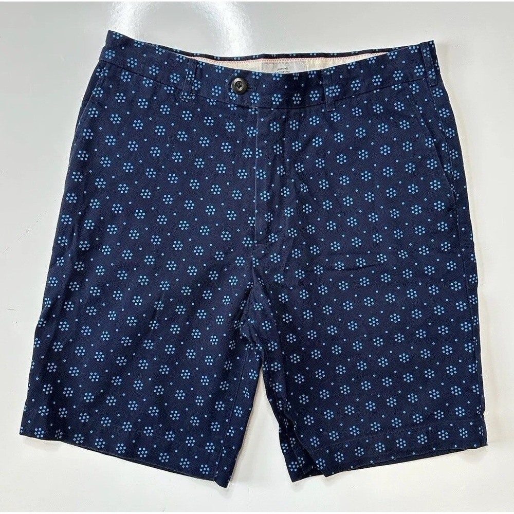 Jack Spade Shorts Mens 31 Blue Geometric‎ Dots Chino